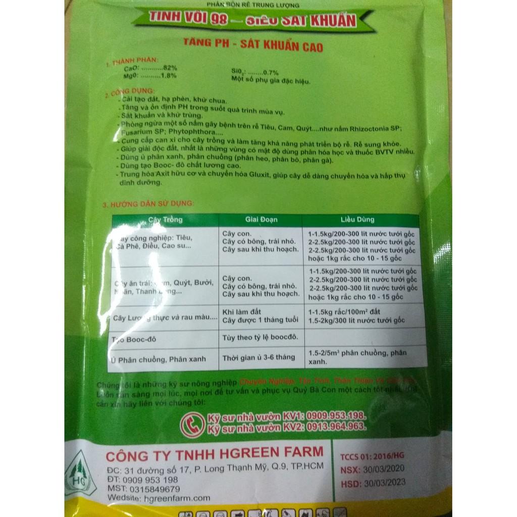 Phân bón rễ trung lượng tinh vôi 98 - gói 1 kg