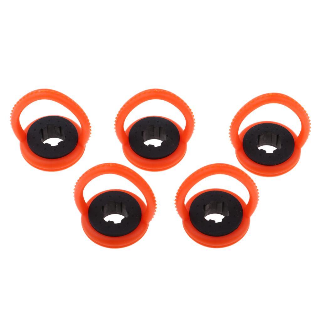 2-3 of pack 5 Piece Snooker Billiard Pool Stick Tip Hanger Orange