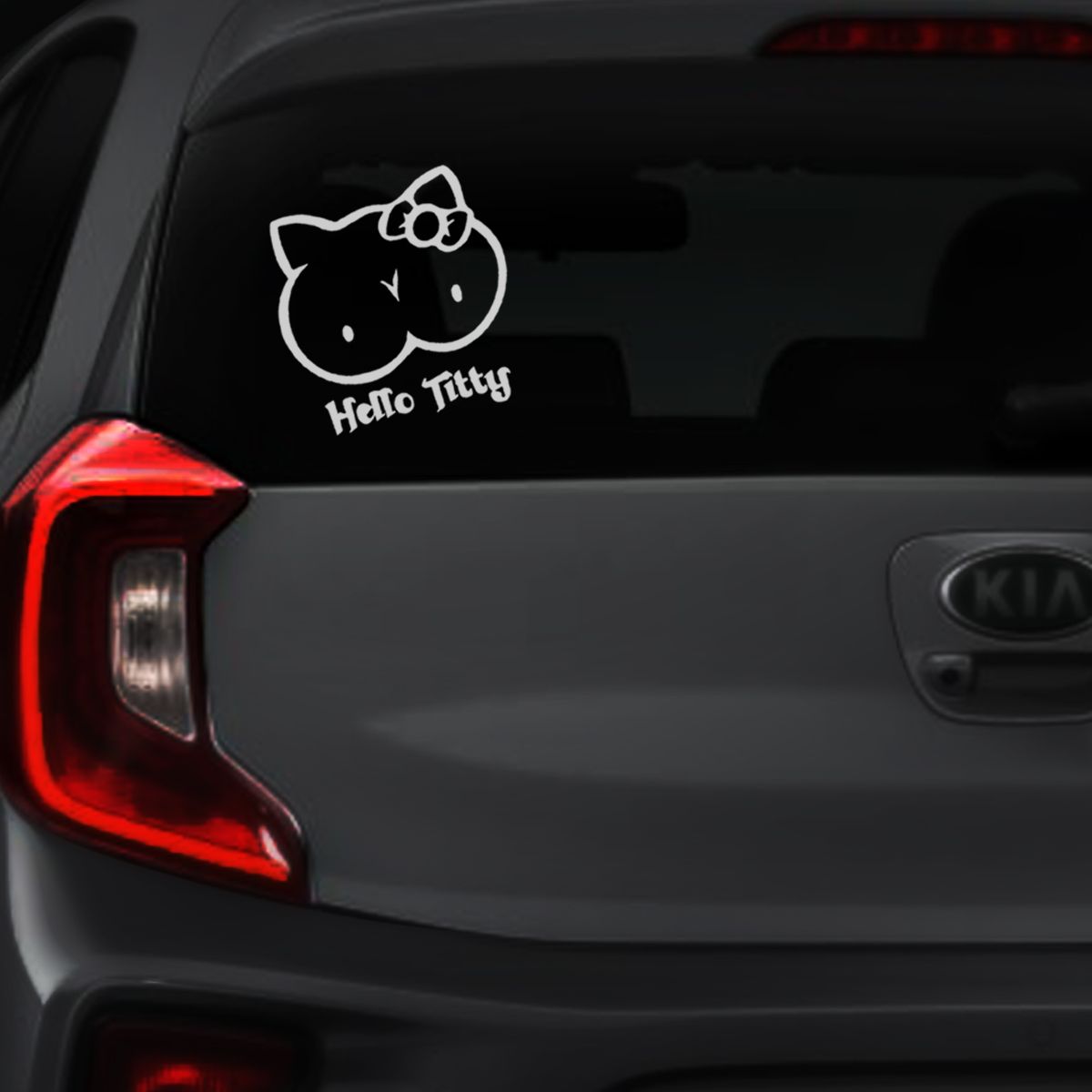 Bộ 2 Tem Dán ô tô In UV Chống Nước | Decal Xe Vui Nhộn | Stickers VN-1024