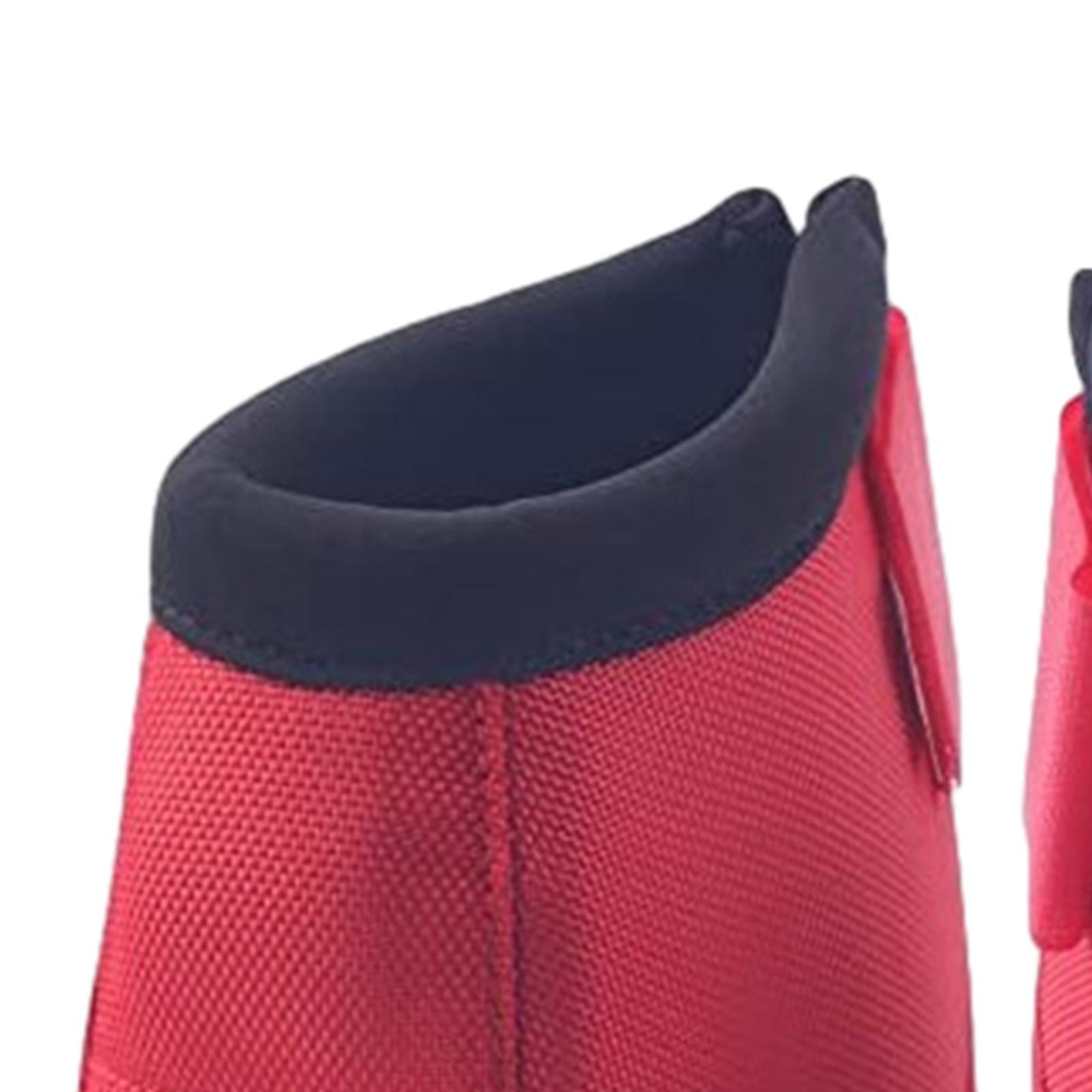 Horse Bell Boots Overreach Bell Boot Oxford Cloth Neoprene Lightweight Shock Absorbing Protection Wear Resistant Pair Equestrian Accessories