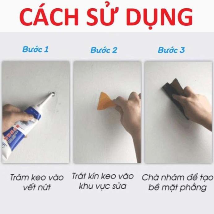 Tuýp Keo Vá Tường, Trám Vết Nứt, Khe Hở Trên Bề Mặt Tường Đa Năng