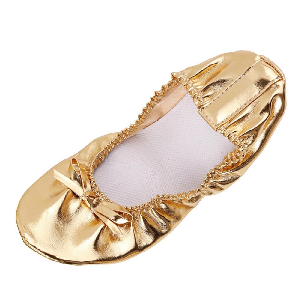 Leather Ballet Belly Slippers Dance Shoes Gymnastics Yoga Shoes for Women 37