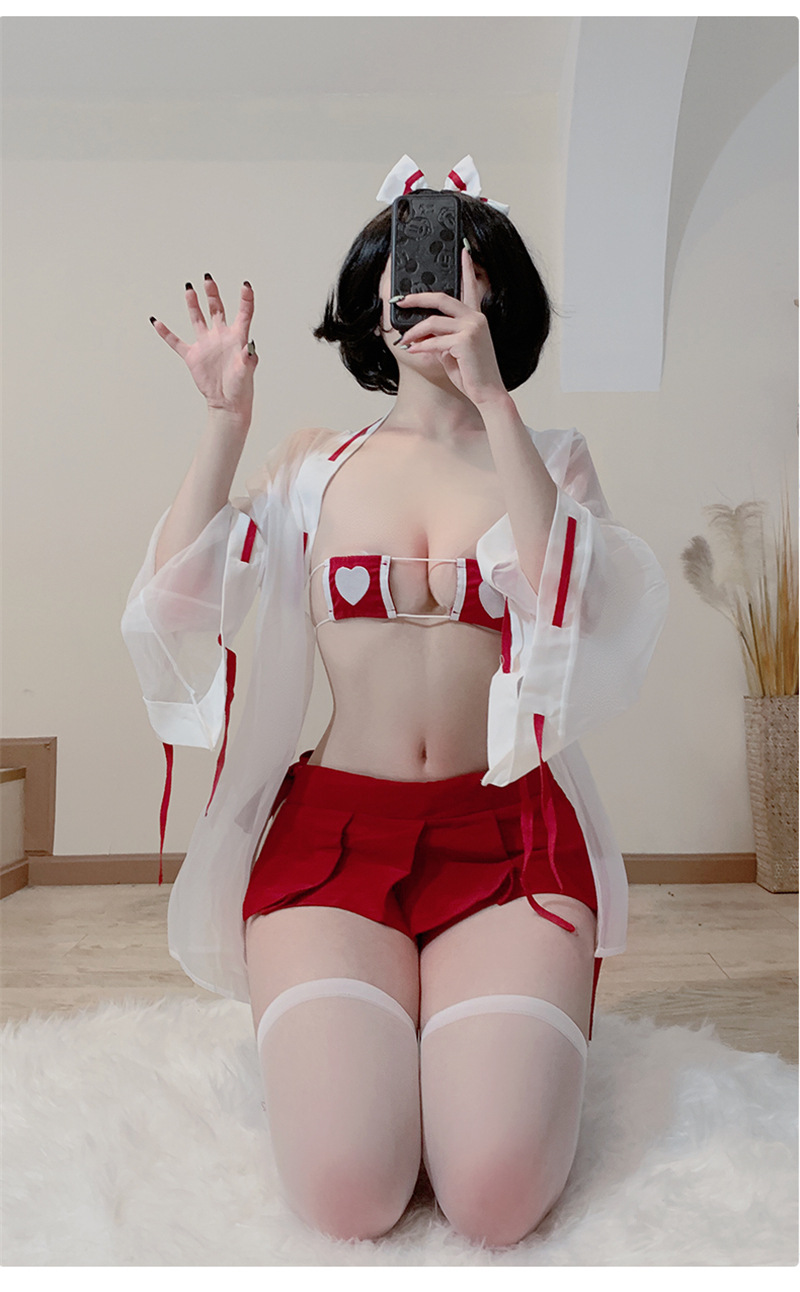 Đồ lót sexy cosplay phù thủy chân váy xếp li phong cách Nhật bản