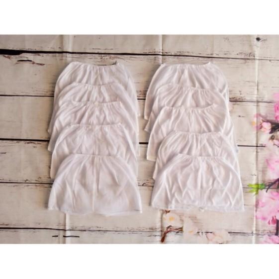 Bịch 10 Quần Xô Mỏng Mềm Ngắn/Dài Trắng Cho Bé