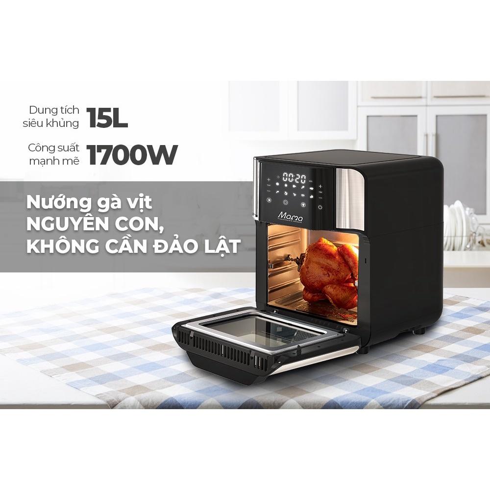 Nồi chiên không dầu Sunhouse Mama SHD4088 - Công suất 1700W, Dung tích 15 lít - Hàng chính hãng bảo  hành 24 tháng