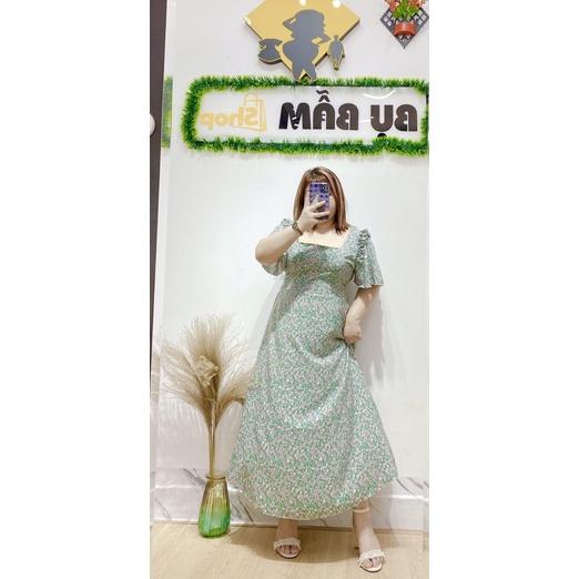 Đầm Cổ vuông vai bèo 60-85kg Bụ Bẫm Shop