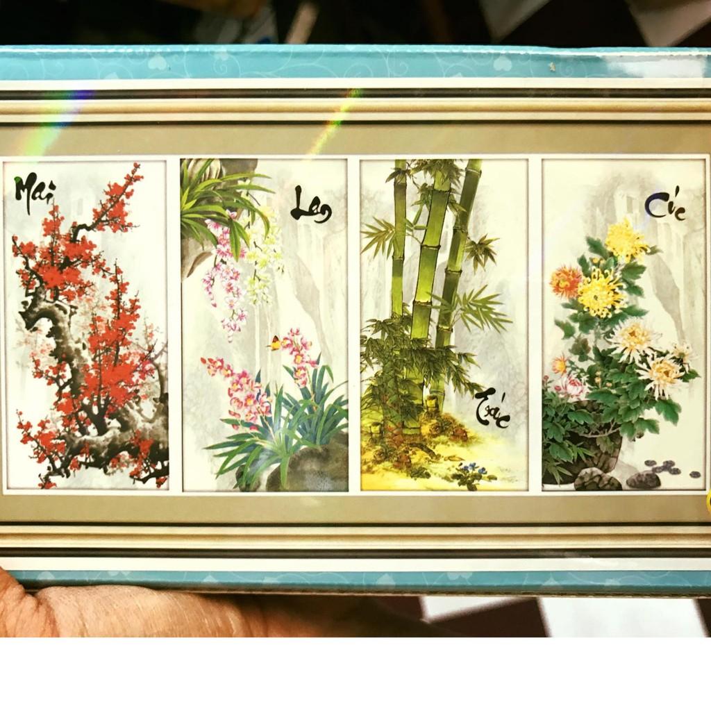 Tranh đính đá tứ quý-155x75