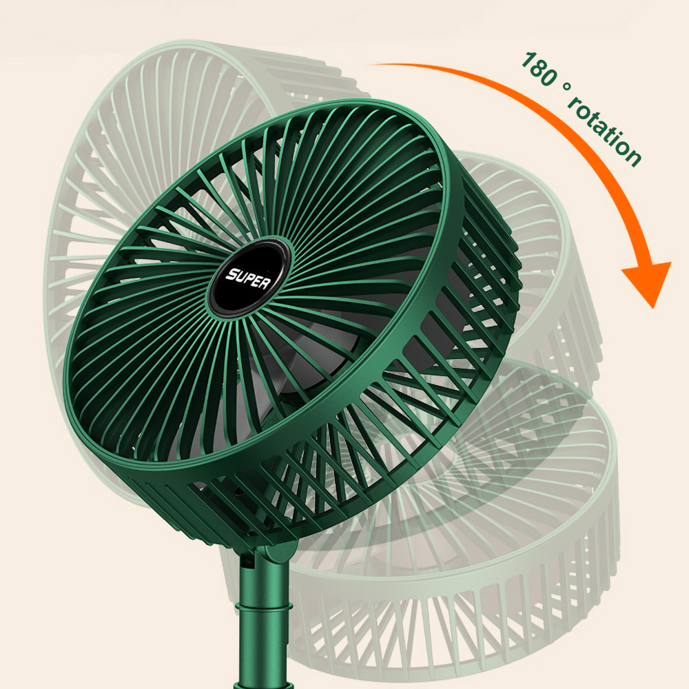 Quạt sạc tích điện để bàn gấp gọn và điều chỉnh độ cao 95cm mã