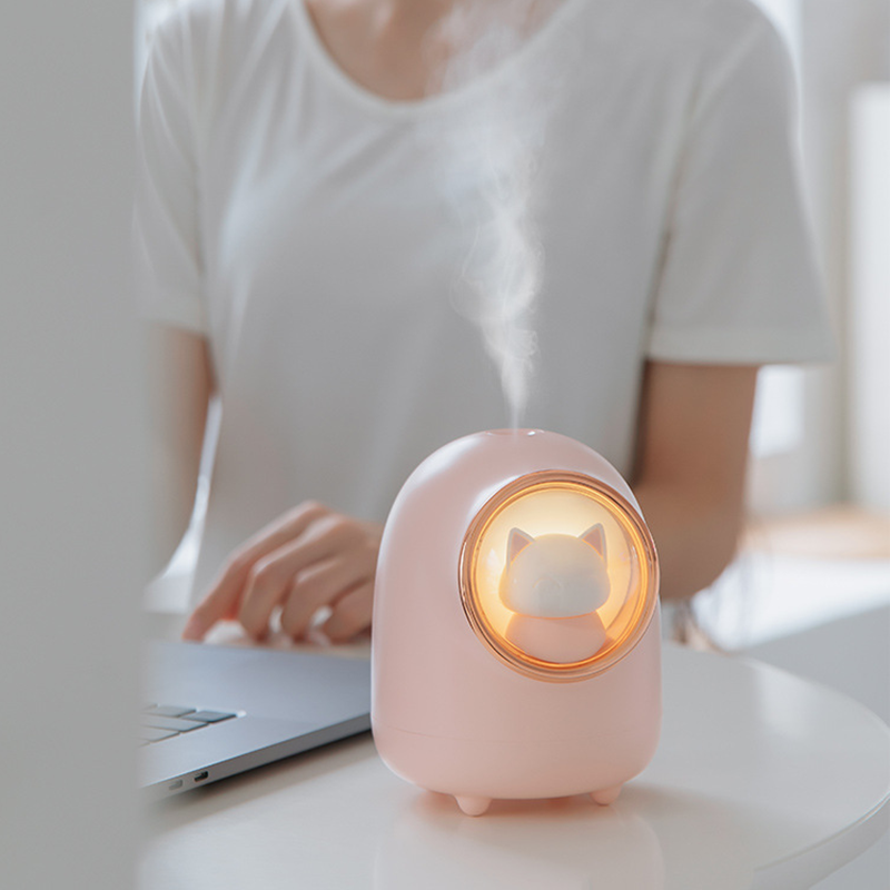 Chất Lượng Cao 350ML Không Khí Bằng Bay Hơi Máy Tạo Độ Ẩm Không Dây Không Gian Viên Mèo/Nhỏ Hamster Phun Sương Tạo Có Đèn LED Ban Đêm đèn