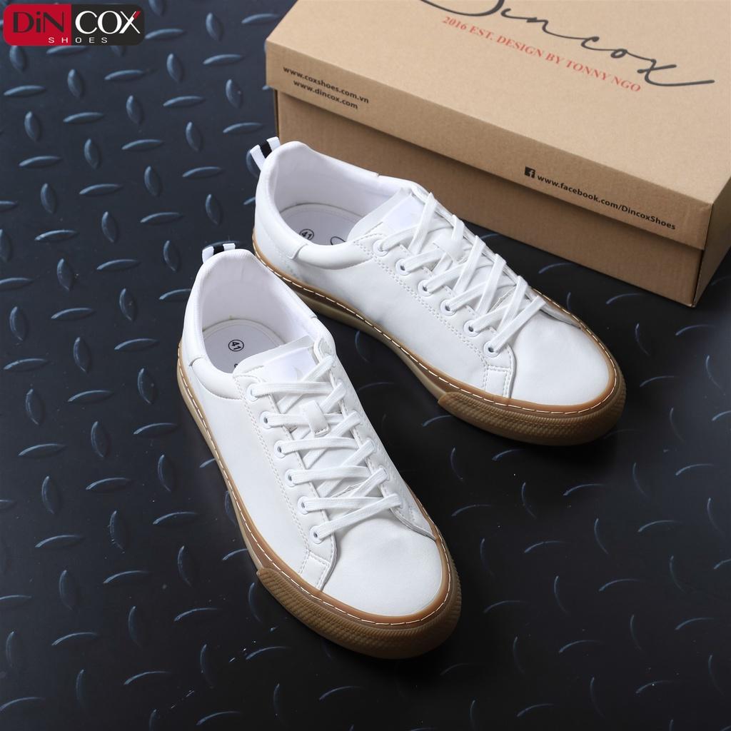 Giày Sneaker Da Nam DINCOX D10 Thời Trang Nổi Bật White