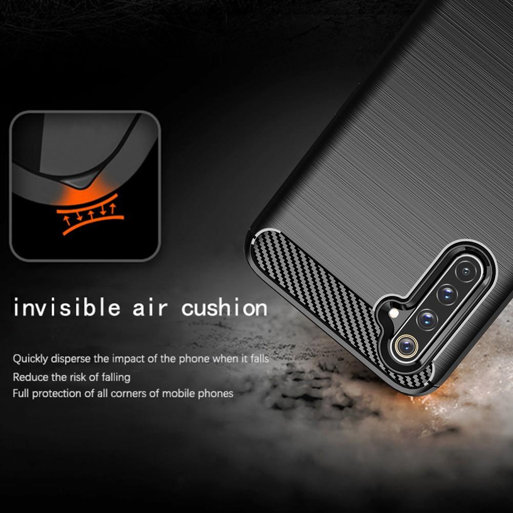 Ốp lưng cho Realme 6 Pro dẻo Carbon phay xước chống sốc chống vân tay