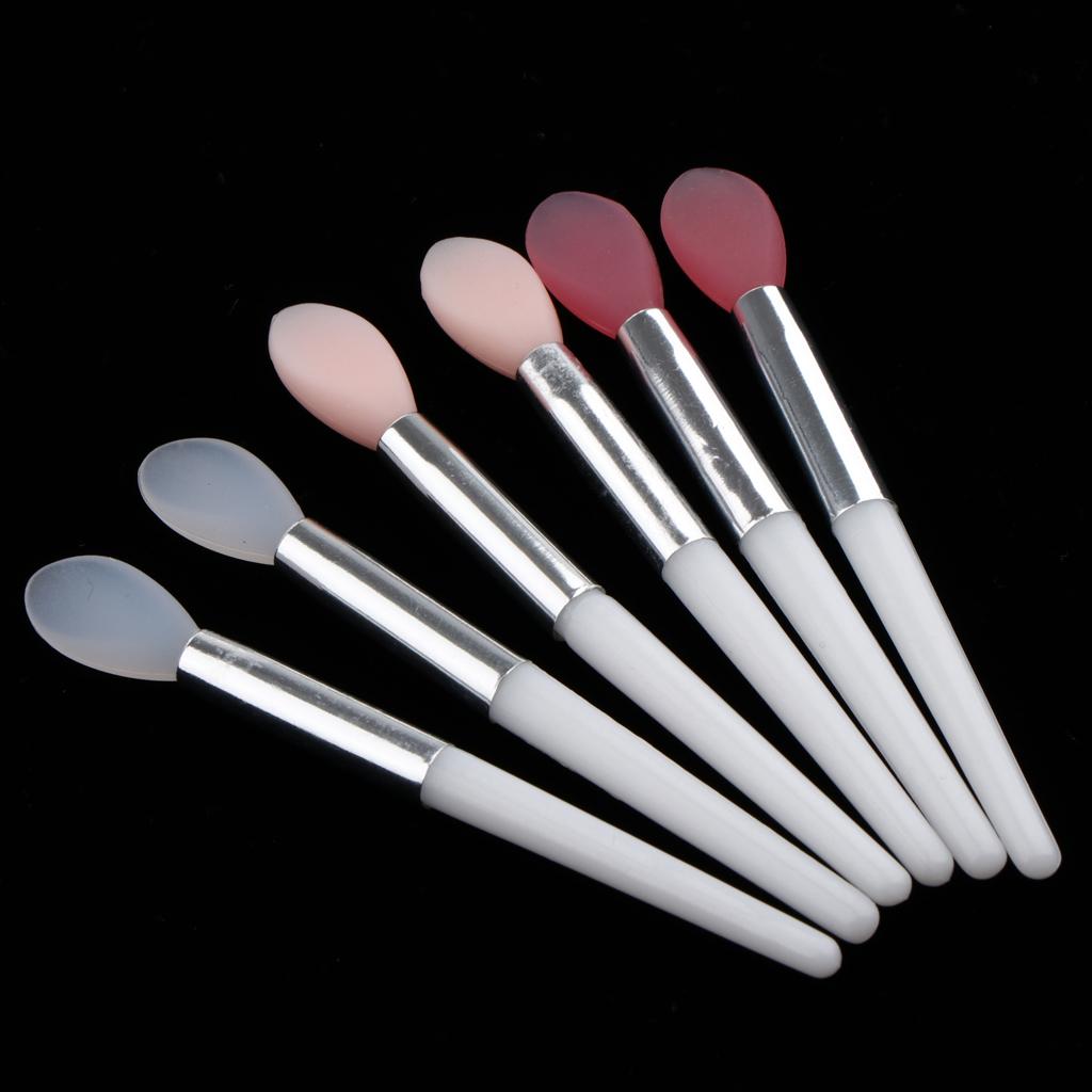 6 Pieces Soft Silicone Makeup Brushes Set Lip Cream Balm Oil Cosmetic Tools