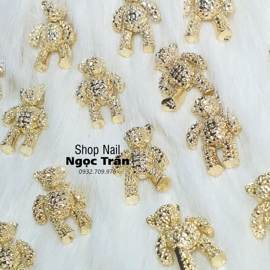Charm Gấu Chuyển Động Đính Móng