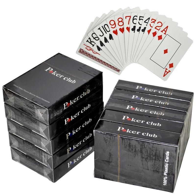 POKER CLUB - Bộ bài tây, tú lơ khơ chống thấm nước 2 màu đỏ, xanh lam