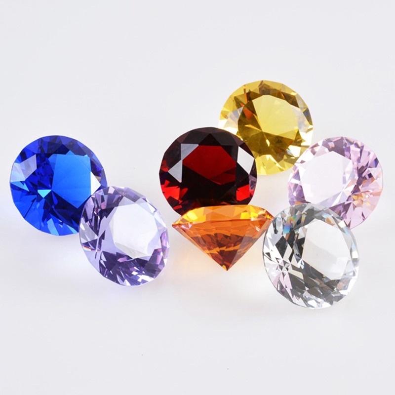 Kim cương nhựa Mica 20mm 30mm 40mm trưng bày, trang trí sản phẩm - Trắng, Trắng