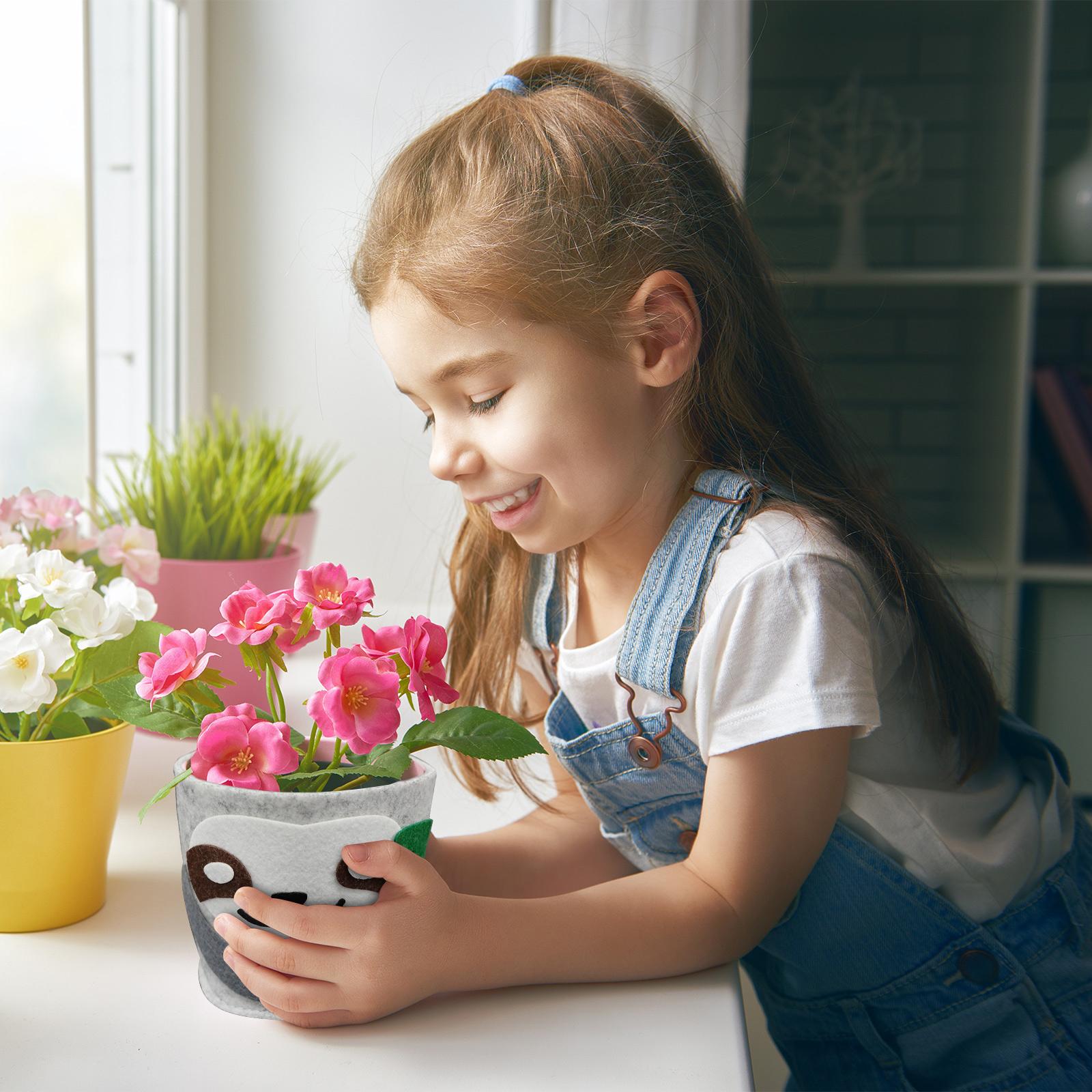 Chậu hoa trồng câu bằng vải dễ thương hình thú dùng trong nhà, ngoài trời