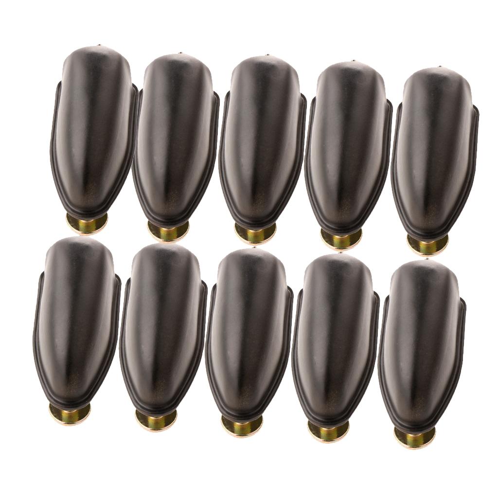 Bền 10 Chiếc Kim Loại Bộ Trống Ổ Bass Tom Móc Hít Móng Vuốt Móc DIY Đen cho Tay Trống
