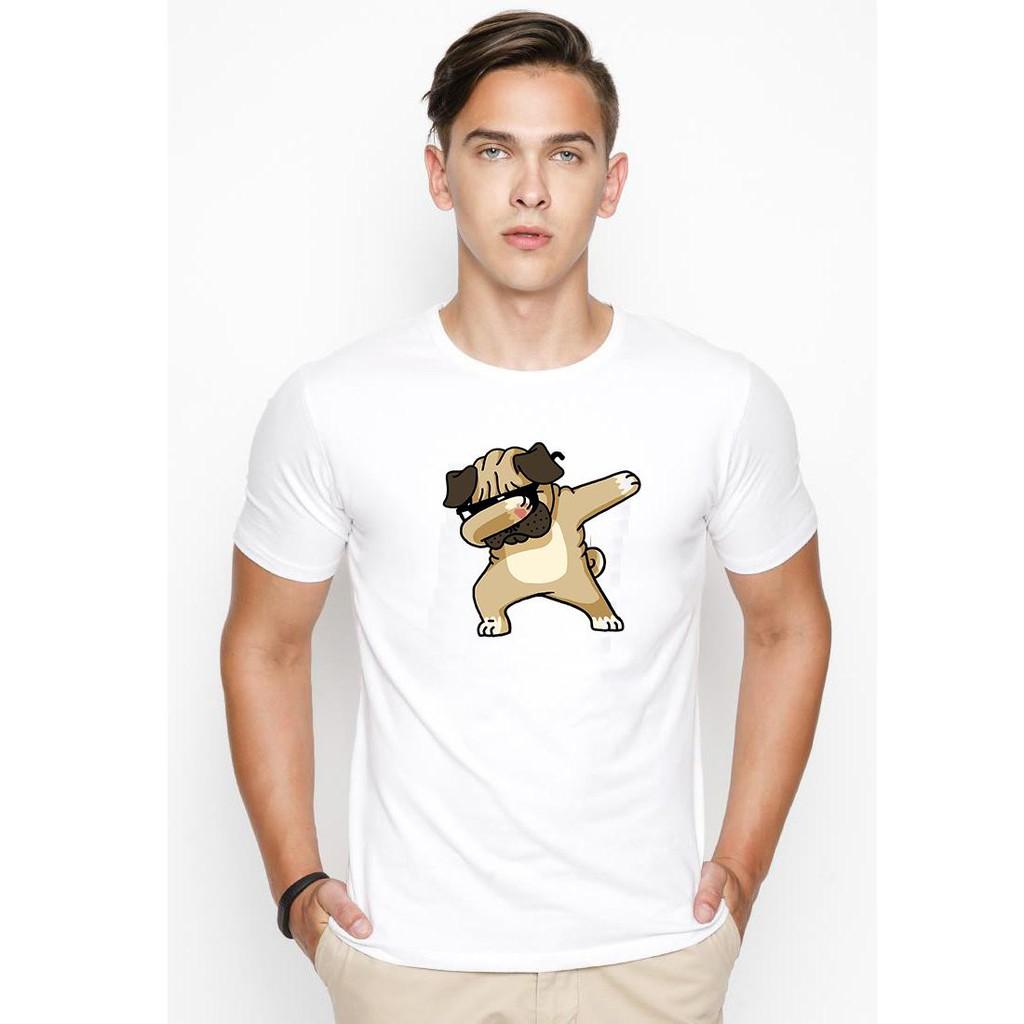Áo thun nam in hình chó Pug Dabing dễ thương