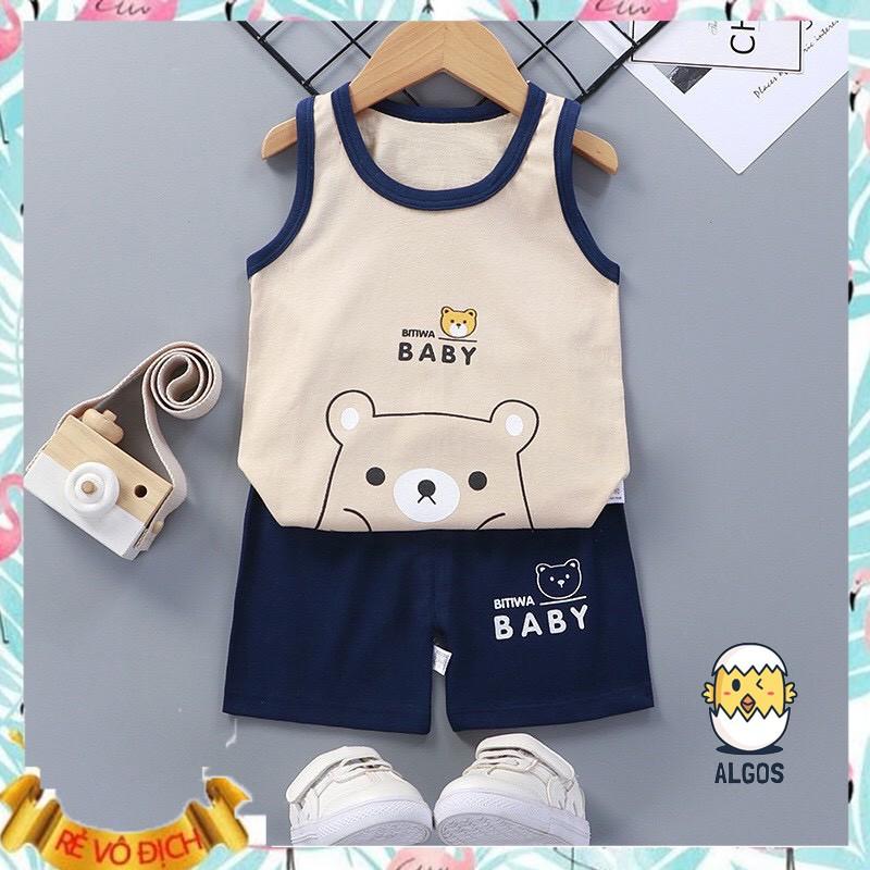 Bộ quần áo bé trai - Bộ Baby Bear - Cotton 100% thoáng mát thấm hút mồ hôi an toàn cho bé