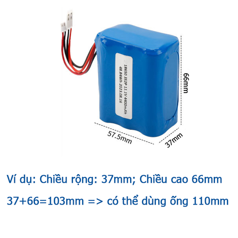 Ống co nhiệt PVC bọc khối Pin lithium màng co nhiệt chuyên dụng bảo vệ bộ pin 1 Mét