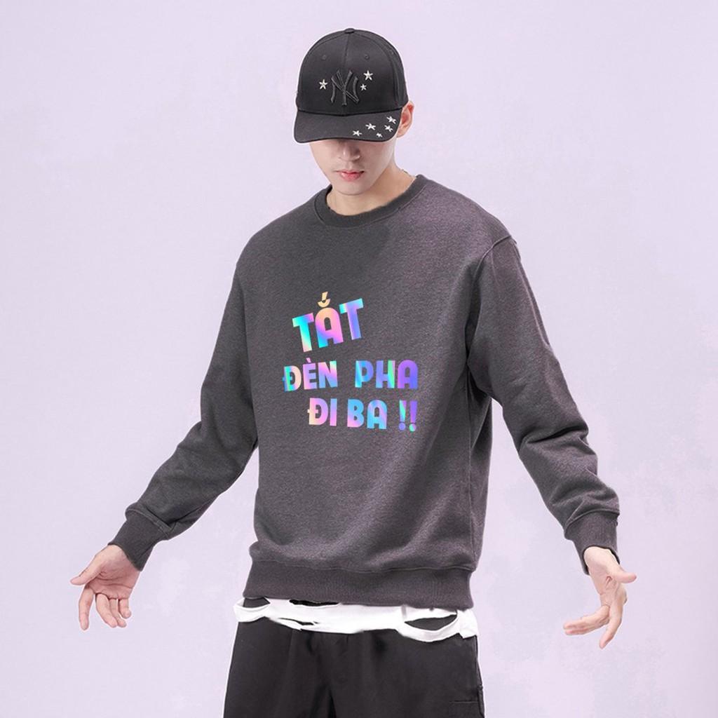 Áo sweater Tắt đèn pha đi ba phản quang unisex nam nữ phong cách hàn quốc form rộng – ST195- babitrendy