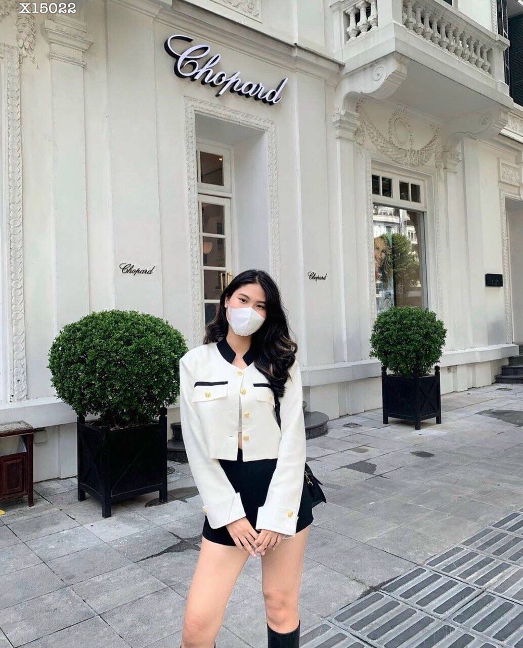 SET ÁO KHOÁC BLAZER / VEST NỮ + ÁO HAI DÂY CROPTOP + QUẦN VÁY NGẮN