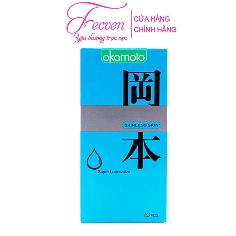 Bao Cao su Okamoto Skinless Skin Lubricated Siêu Bôi Trơn Hộp 10 Chiếc Nhật Bản