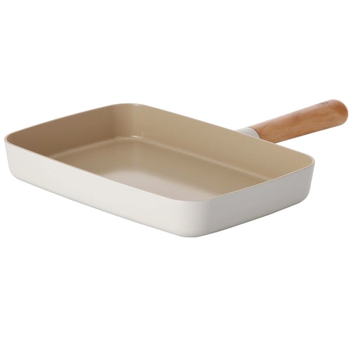 Chảo chiên chữ nhật Neoflam Fika 29cm, thành cao 5,5cm, cán gỗ 17cm, nắp kính. Hàng có sẵn giao ngay