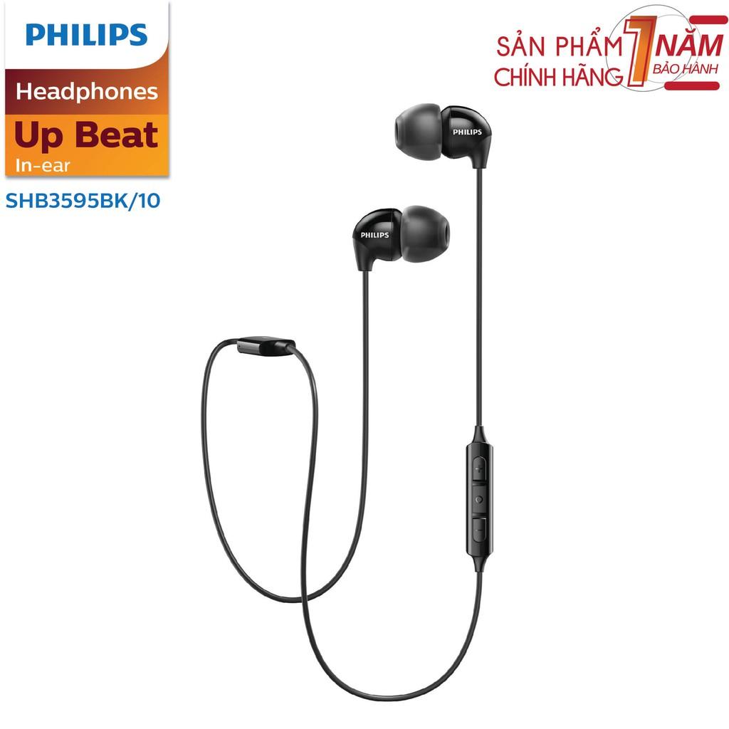 Tai nghe Philips SHB3595BK, Màu đen, Bluetooth - Hàng nhập khẩu