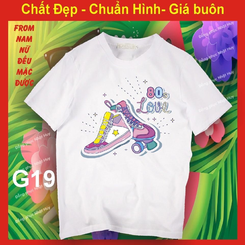 Áo thun in giày đẹp G16, chất đẹp, bao đổi trả, giầy dây, đôi giày đẹp