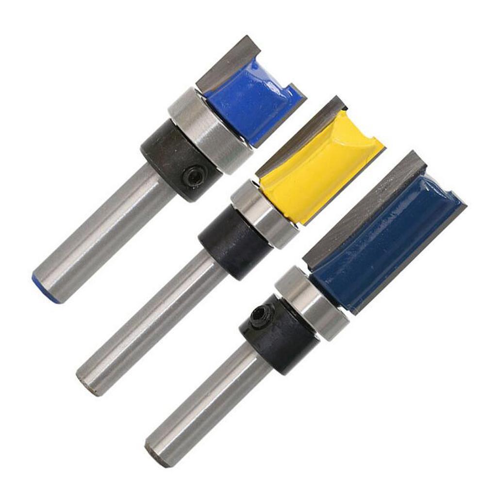 2Pcs/Set 1/4 Shank Top Bearing Flush Trim Router Bit Woodworking Cutter 2019