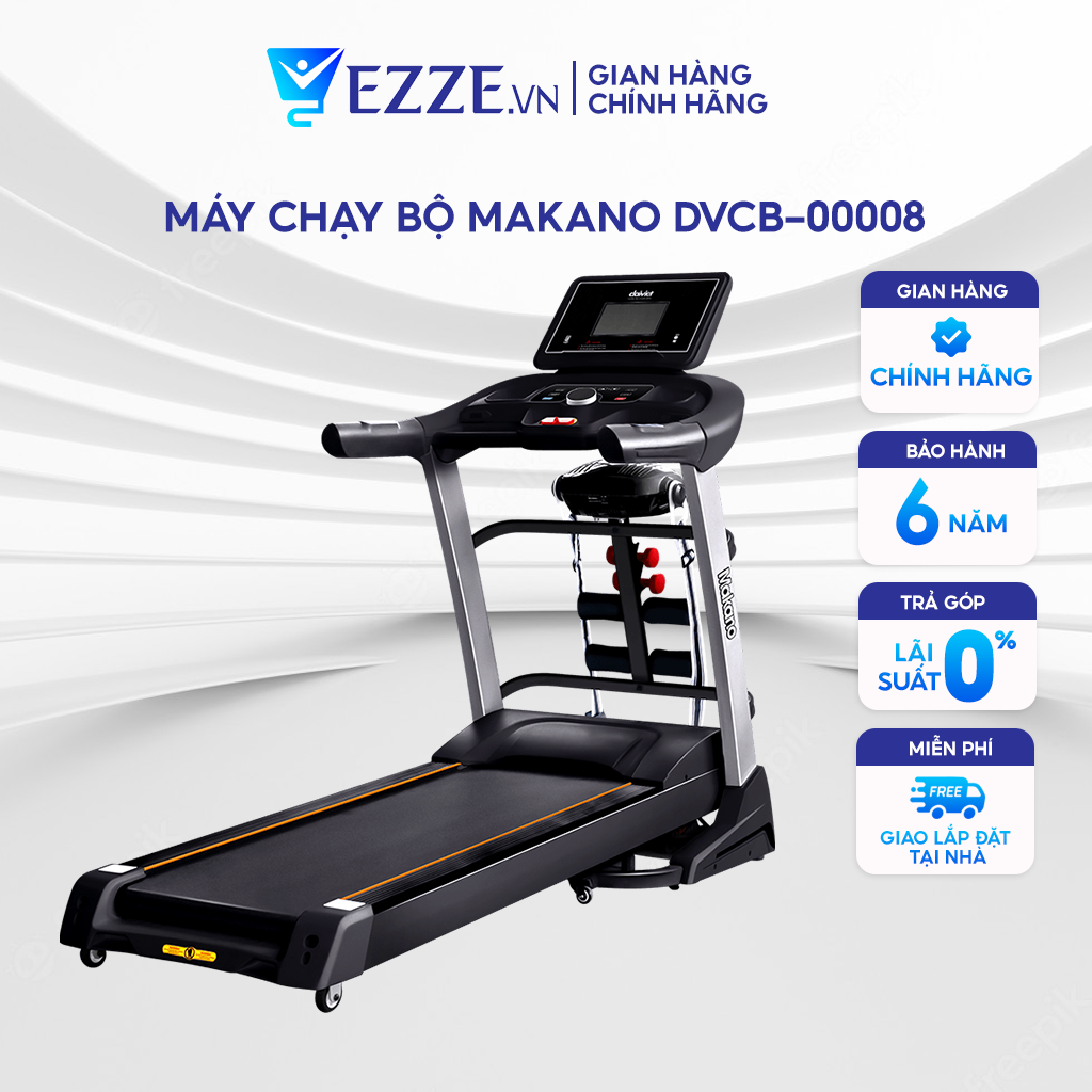 Máy chạy bộ Makano DVCB-00008 Gấp Gọn, Máy Chạy Bộ Theo Dõi Sức Khỏe Chắc Chắn