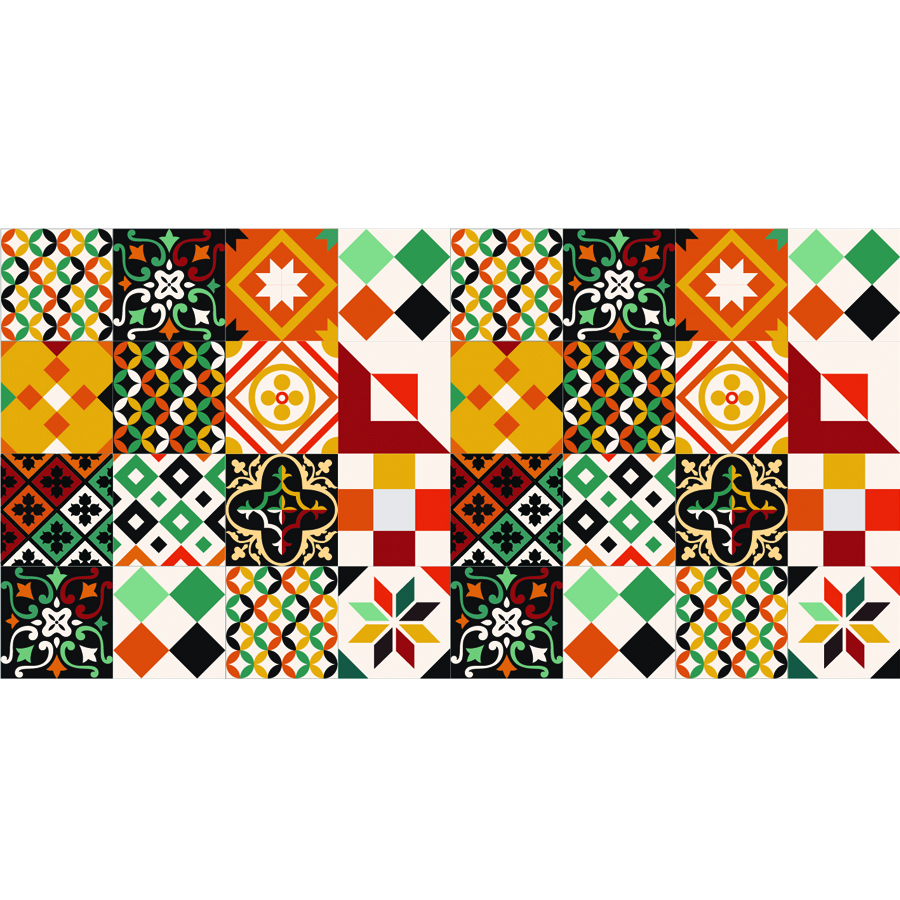 Decal gạch bông cổ điển KT04