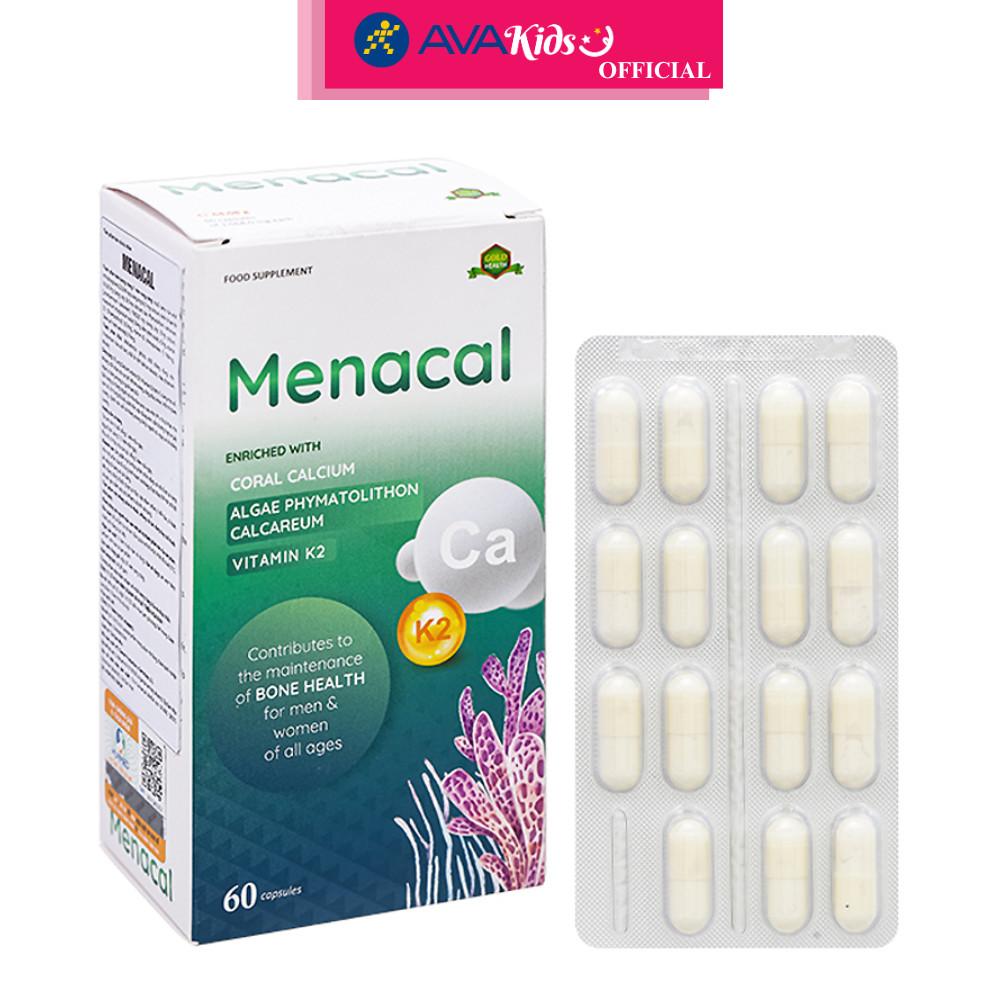 Viên uống Menacal hỗ trợ xương, răng chắc khỏe 60 viên (từ 6 tuổi) - Hàng Chính Hãng