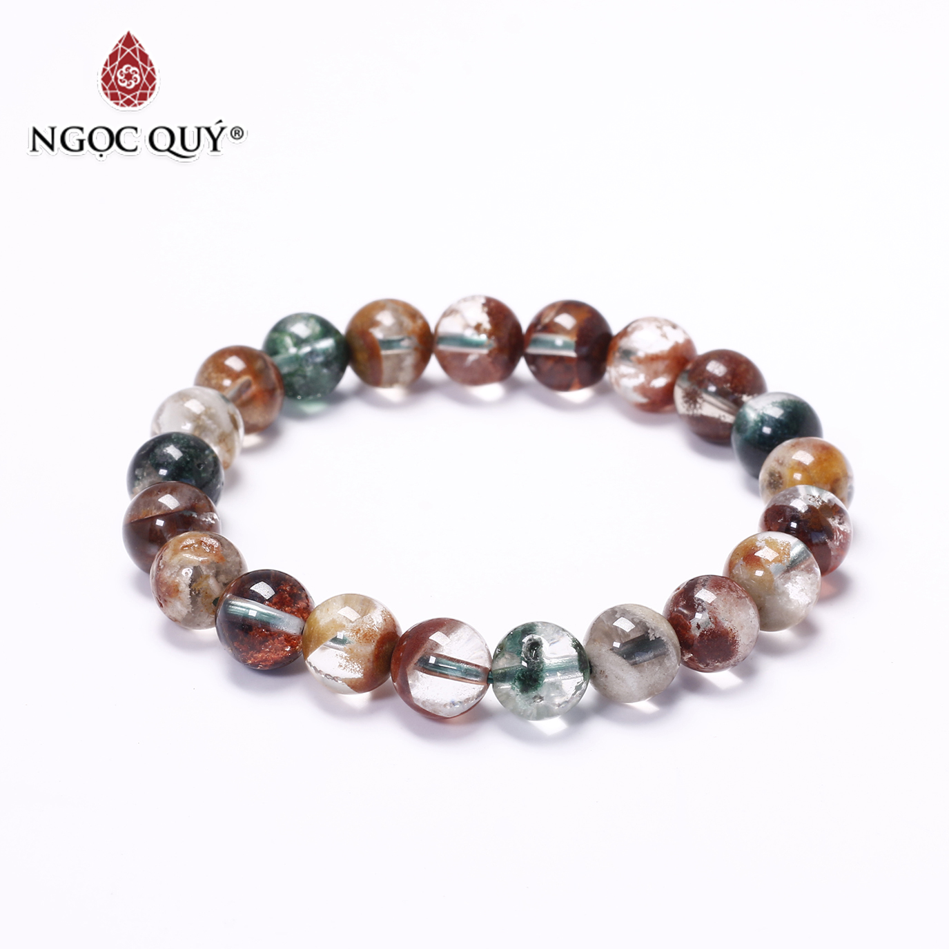 Hình ảnh Vòng tay đá thạch anh ưu linh đa sắc - Ngọc Quý Gemstones