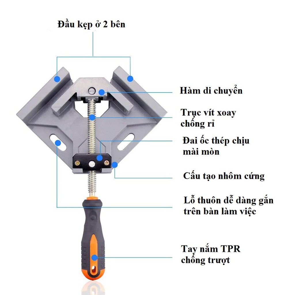 Ê tô vuông góc - Ê tô kẹp góc vuông 68mm AT-8801