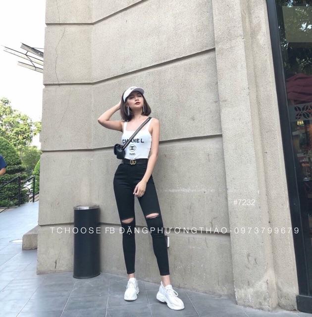 Quần rách gối nữ siêu đẹp siêu cute