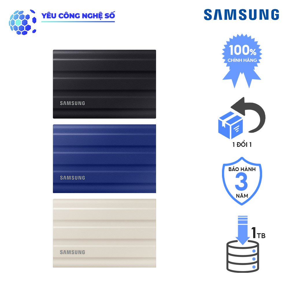 Ổ Cứng Di Động SSD Samsung T7 Shield 1TB - Hàng chính hãng