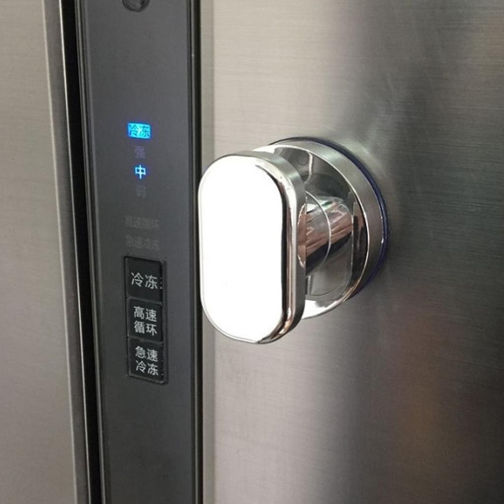 3xStrong Suction Cup Cabinet Handle Glass Door Pull Window Knob Decor Silver S