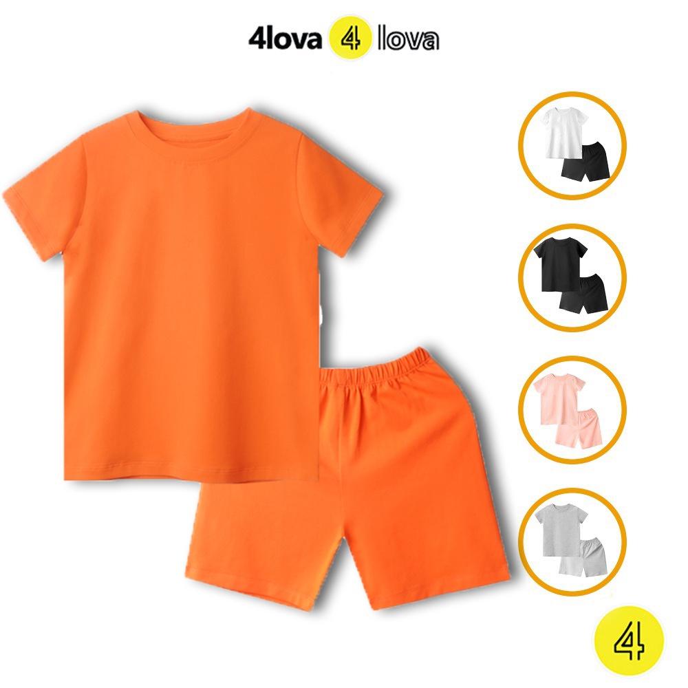 Hình ảnh Bộ cộc tay thun quần áo chất cotton mùa hè cho bé 4LOVA size đại chính hãng từ 28-44 kg