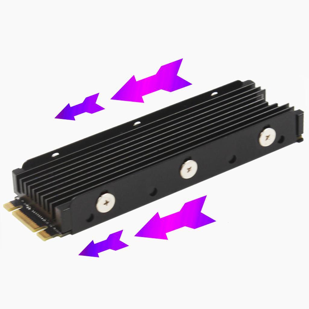 3pcs Aluminum Heatsink For NVMe M.2 2280 SSD w/ Thermal Pad Screws