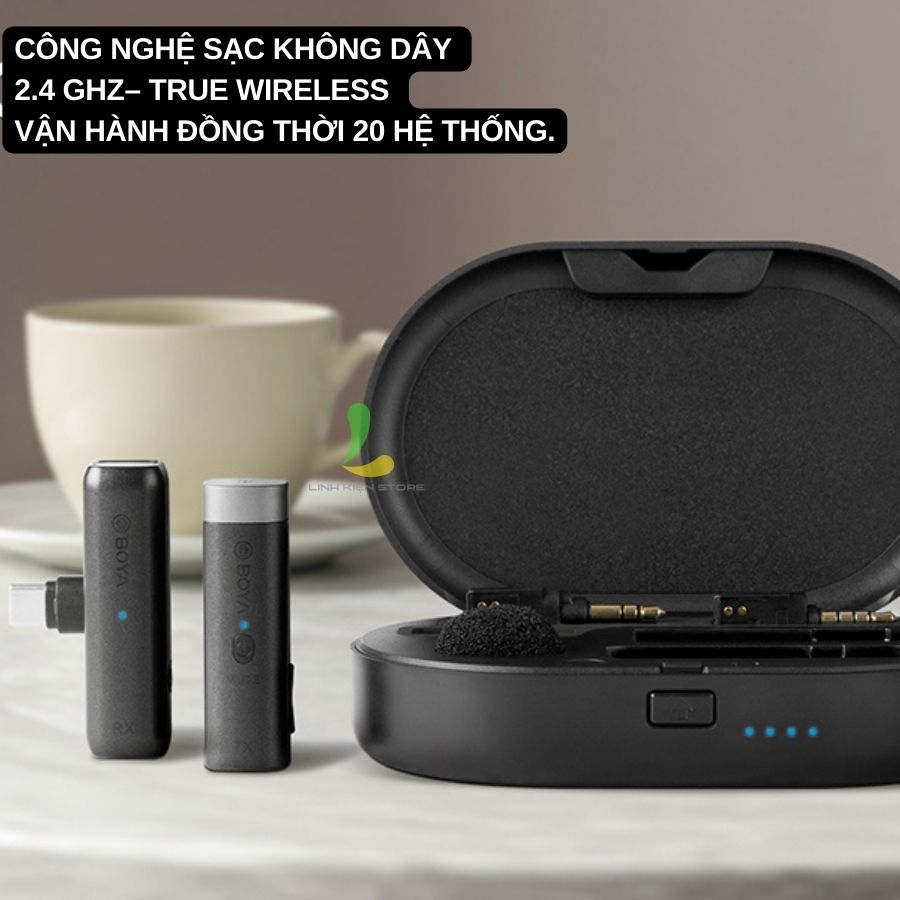 Micro thu âm không dây Boya BY-WM3U - Thiết bị ghi âm linh hoạt với nhiều thiết bị Android cổng cắm Type C - Hàng chính hãng