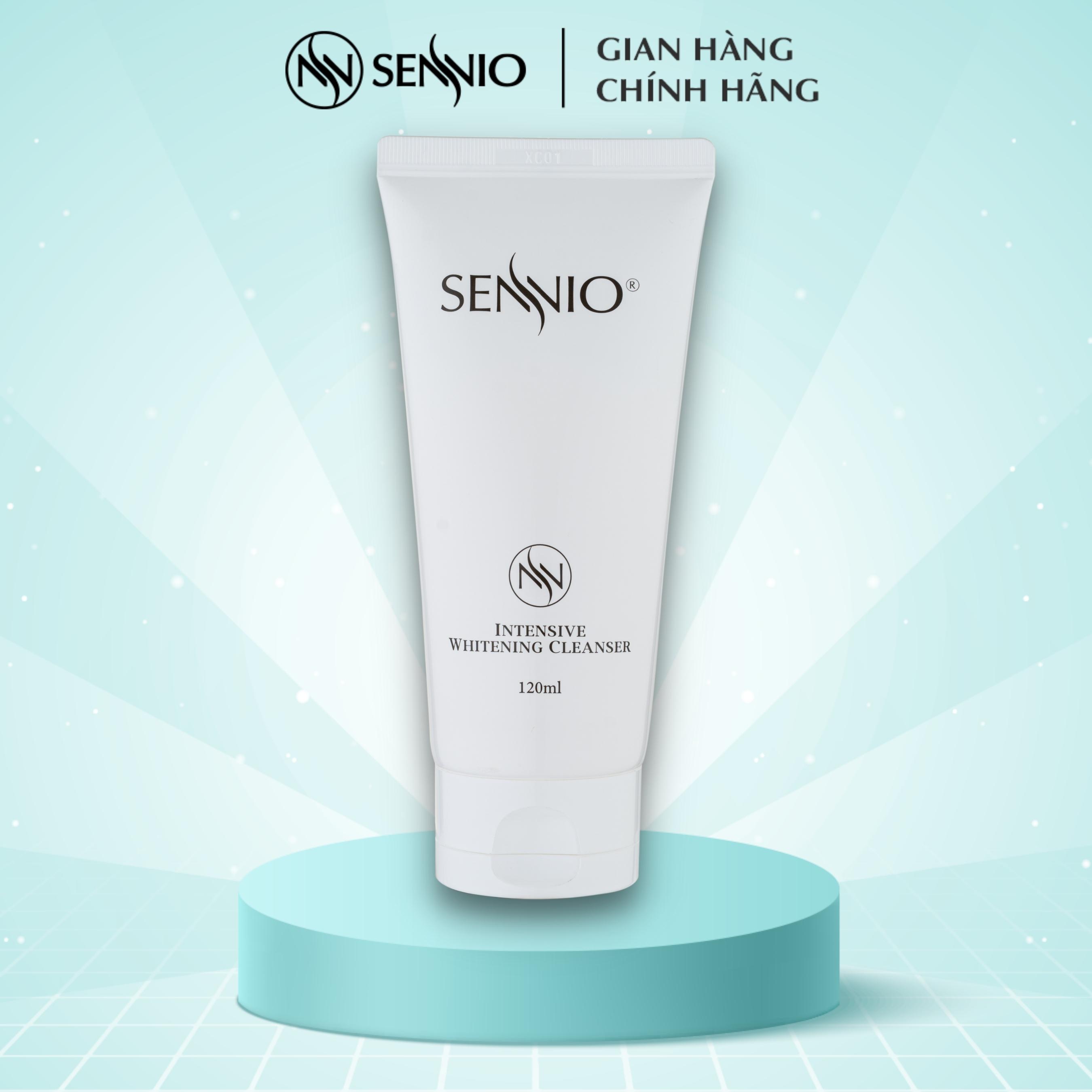 Sữa rửa mặt dưỡng trắng da Sennio Intensive Whitening Cleanser tạo bọt cấp ẩm phù hợp cho da nhạy cảm 120ml SNO 601
