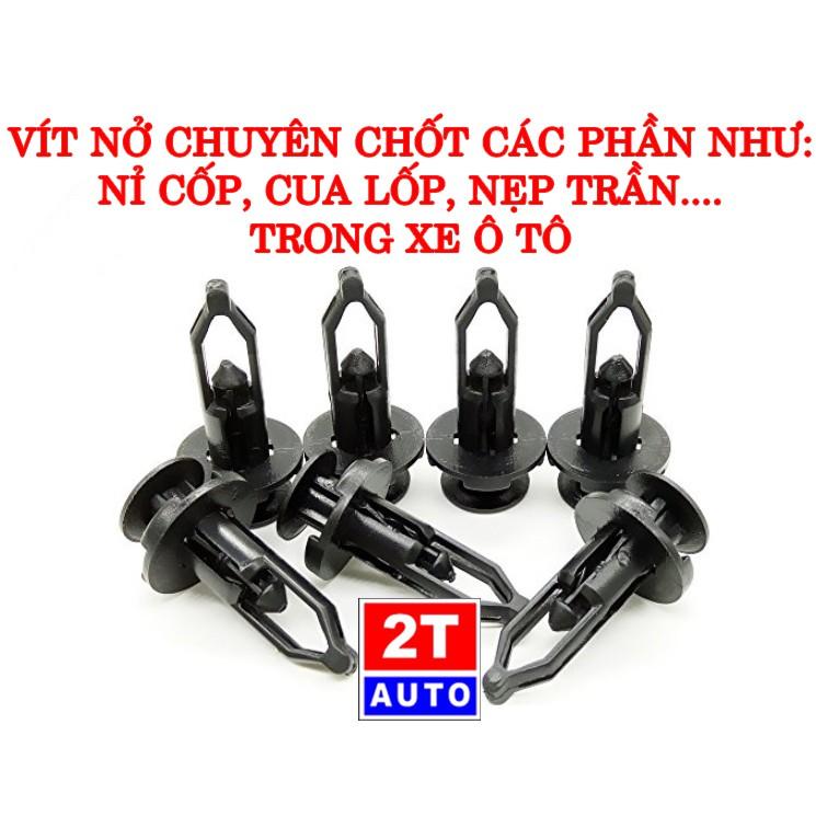 Bộ 10 đinh tán, chốt vít nở vit Nhựa Loại chuyên dùng cho các vị trí trong cốp, cua lốp, nỉ cốp cho xe hơi ô tô SKU:240