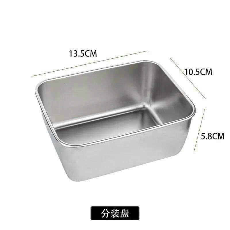 Hộp Đựng Thực Phẩm Tủ Lạnh, Đồ Ăn Bằng Inox 304 Có Nắp Nhựa Kèm Theo Tiện Lợi