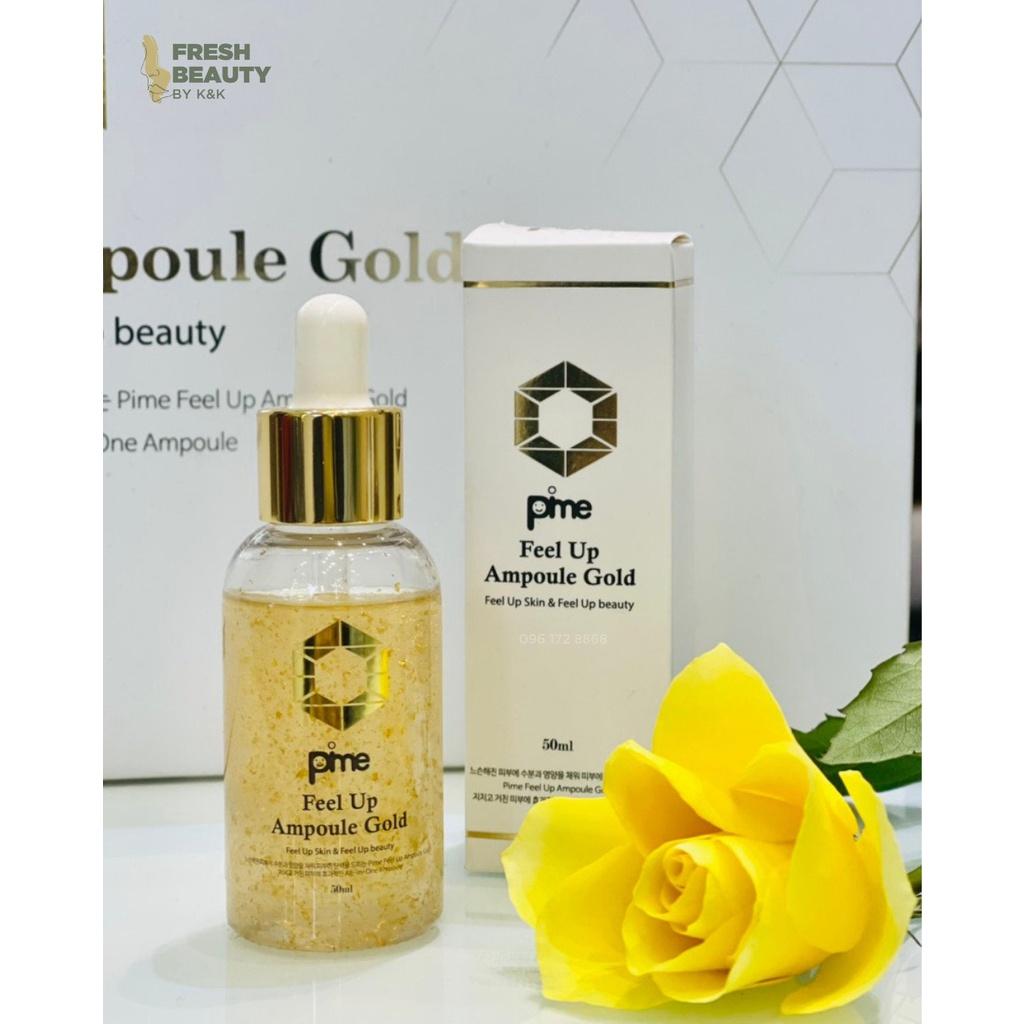 Tế bào gốc nâng cơ trẻ hóa Pime Feel Up Ampoule Gold dạng chai hỗ trợ giảm nám, mờ nhăn 50ml