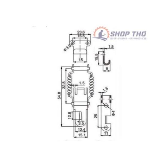 Khóa sf, Khóa Hộp , Khóa Hòm, Khóa Tủ Điện inox 304 set 2 cái