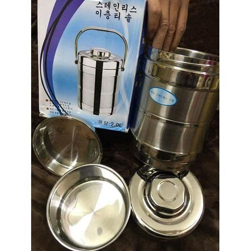 CẶP LỒNG 2L INOX 3 TẦNG HÀN QUỐC CAO CẤP