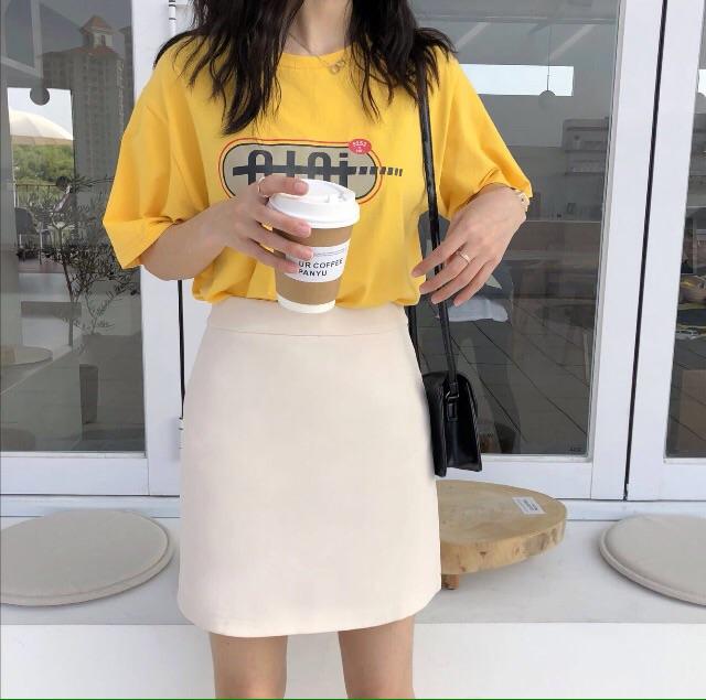 Chân váy chữ A dáng ngắn thời trang có khóa séc kéo