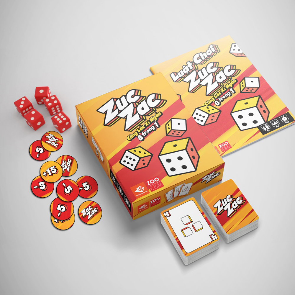 Board Game Zuc Zac Cùng lắc xí ngầu 8 trong 1